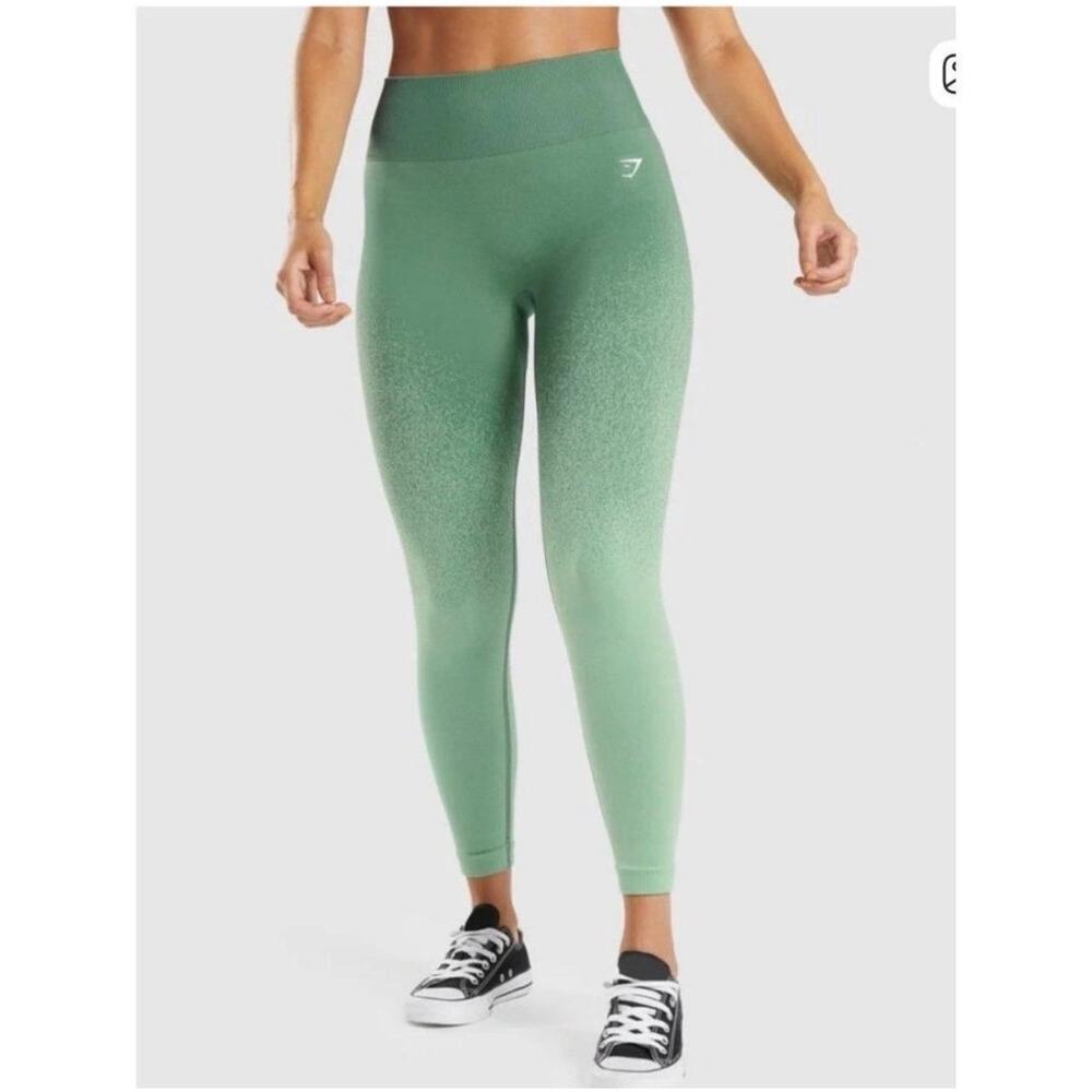 Gymshark Green Adapt Ombre Seamless Leggings - Medium